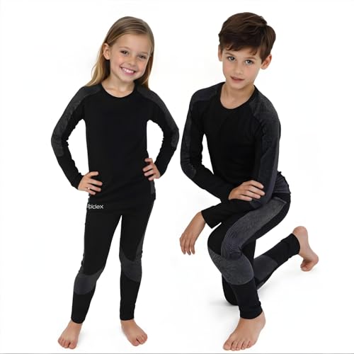 ALPIDEX Termisk underställ set barns termounderkläder funktionella underkläder sportunderkläder skidunderställ varma sport pojke flicka vinter fotboll