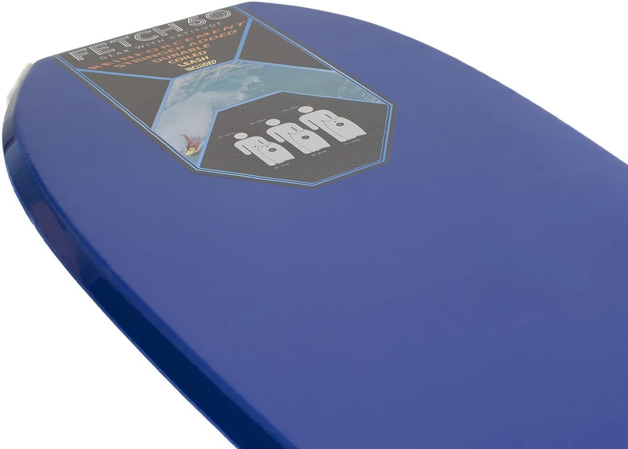 Hämta 50 Bodyboard för vuxna och tonåringar, prestanda surfing kroppskort med band och lindat koppel, 3 storlekar – 40, 42 och 44 tum