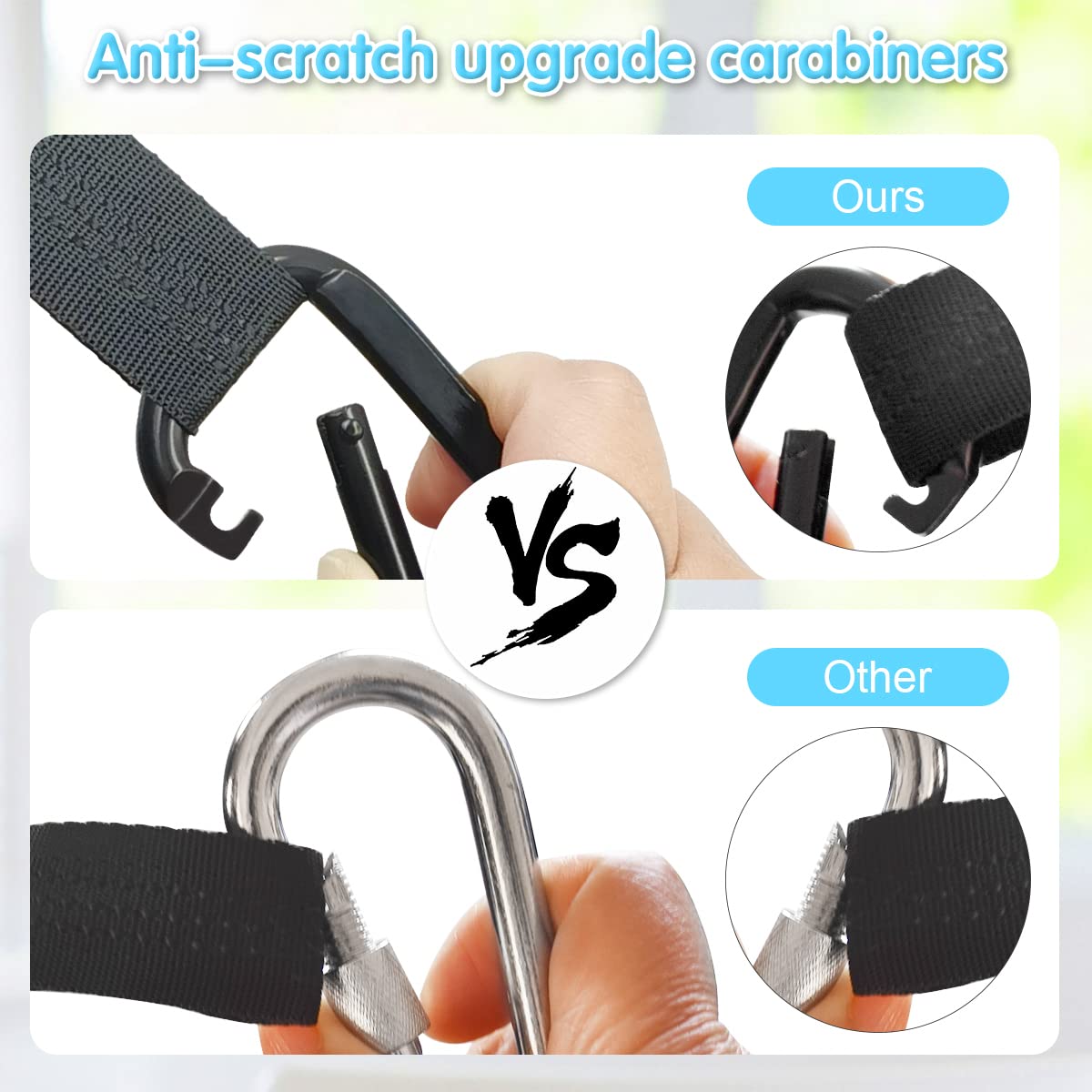 Grassman Liten hängmatta för barn camping bärbar hängmatta för pojkar flickor pojkar ultralätt ryggsäck mini hängmattor med remmar ett paket himmelsblå