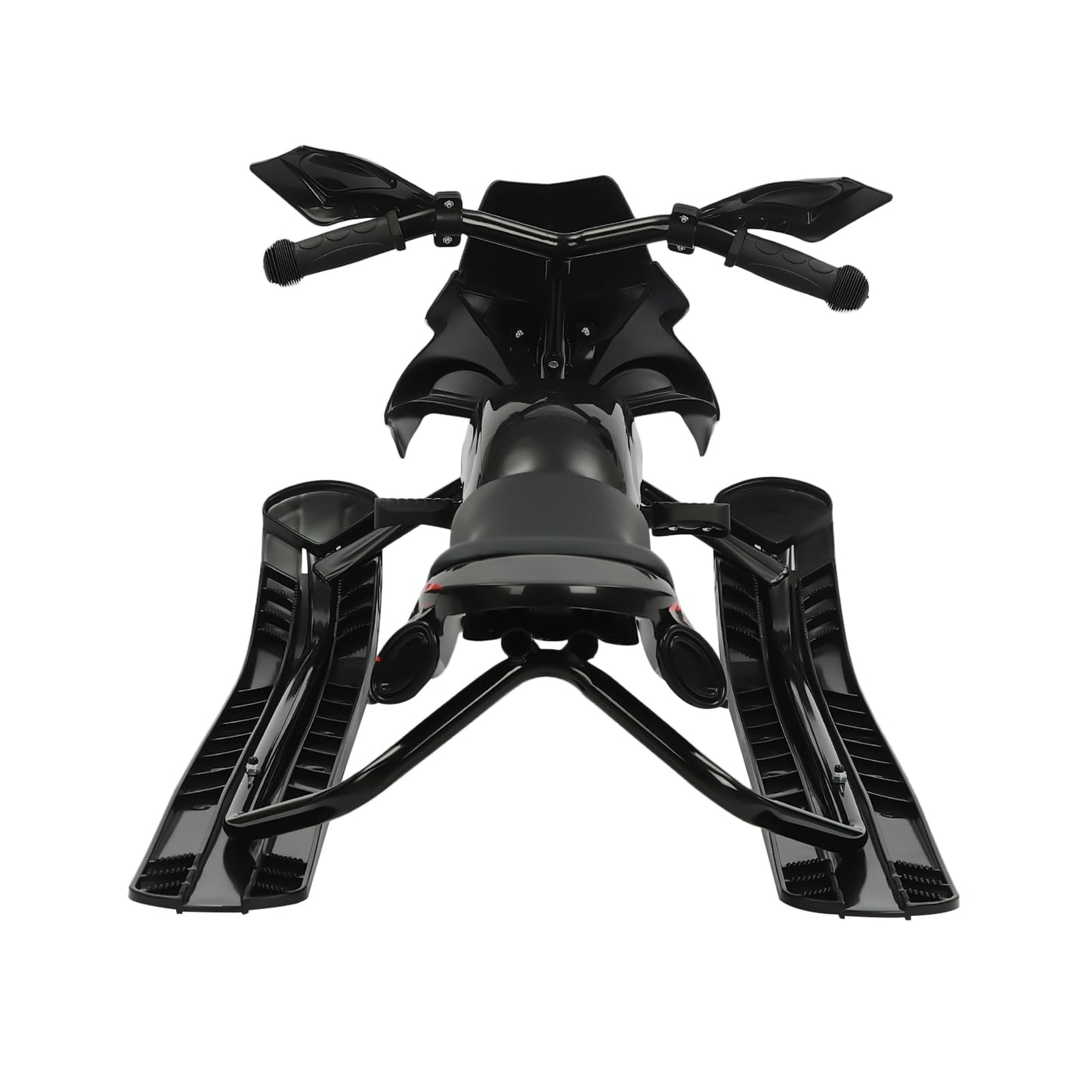 Släde, barnsläde med fotbromsar och dragrep, lastkapacitet 80 kg, justerbar kudde, snösläde för barn från 3 år