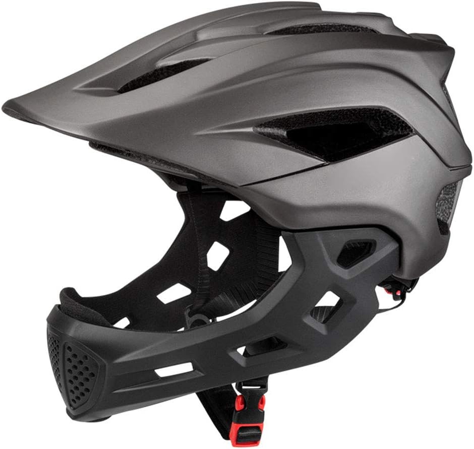 HUSHUI Cykelhjälm för barn, skateboardhjälm, 2-i-1 barn, hel ansiktscykelhjälm för barn, MTB, BMX dirtbike, skateboard med avtagbart hakskydd