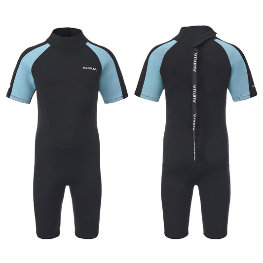 Aunua Barn 3 mm ungdom baddräkt korta våtdräkter neopren för barn håll värmen
