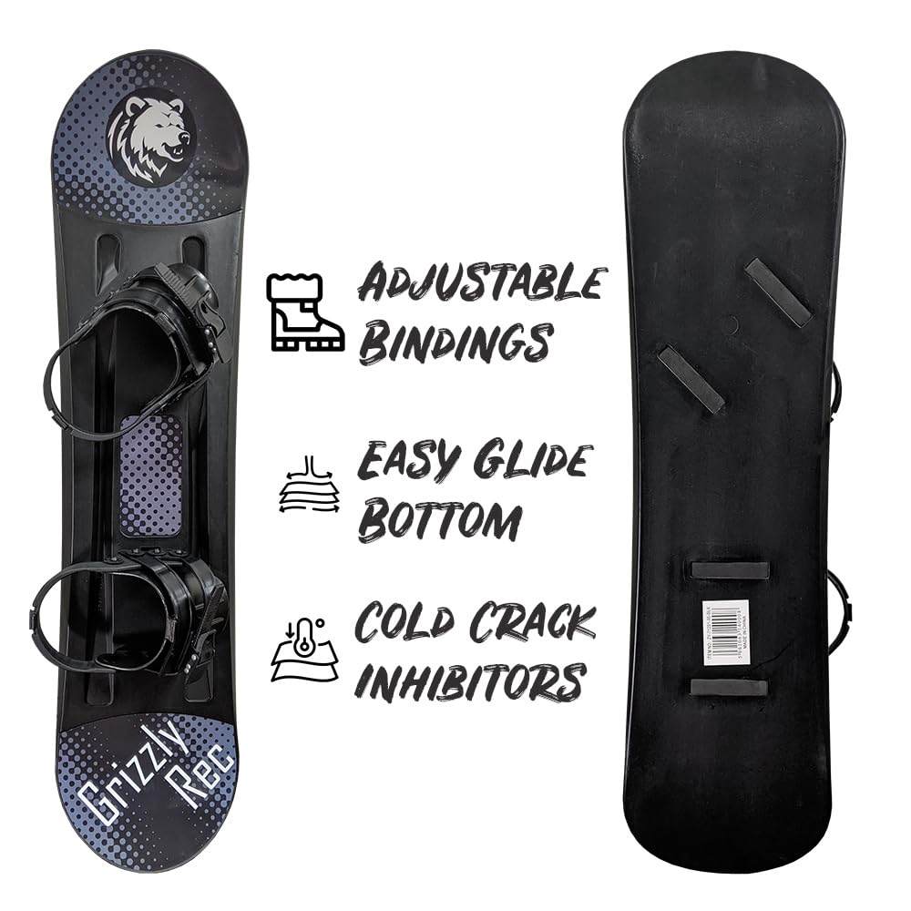 Grizzly rekreation nybörjare barn snowboard 95 cm (38 tum) med justerbara bindningar