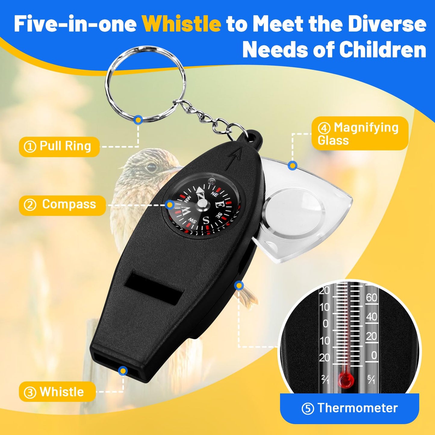 Ryaco Kikare för barn, 8 x 21 stark förstoring liten stötsäker, HD-fältskärare för Nybörjare och amatörer, påskgåva fågelskådning, sightseeing，blå