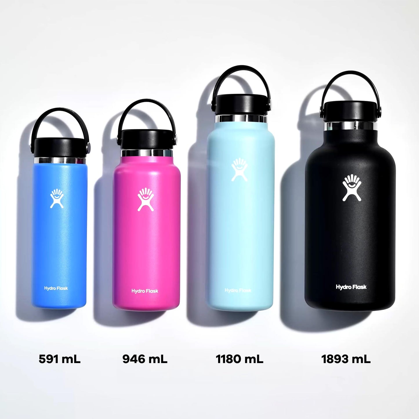 HYDRO FLASK - Drickflaska 946 ml (32 oz) - Vakuumisolerad stålflaska i rostfritt stål med läckagesäker Flex Cap med rem - Flaska BPA-fri - Bredmun - Stone