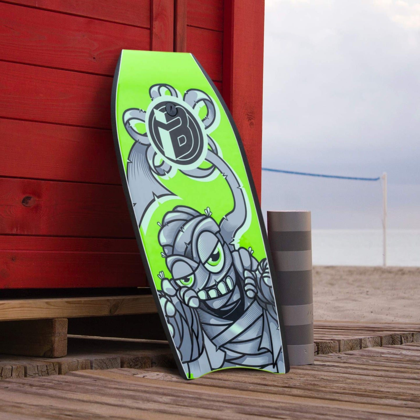 Kroppsbräda, 33 tums lätt bodyboard med EPS-fodral, premiumkoppel och handledsrem surfing