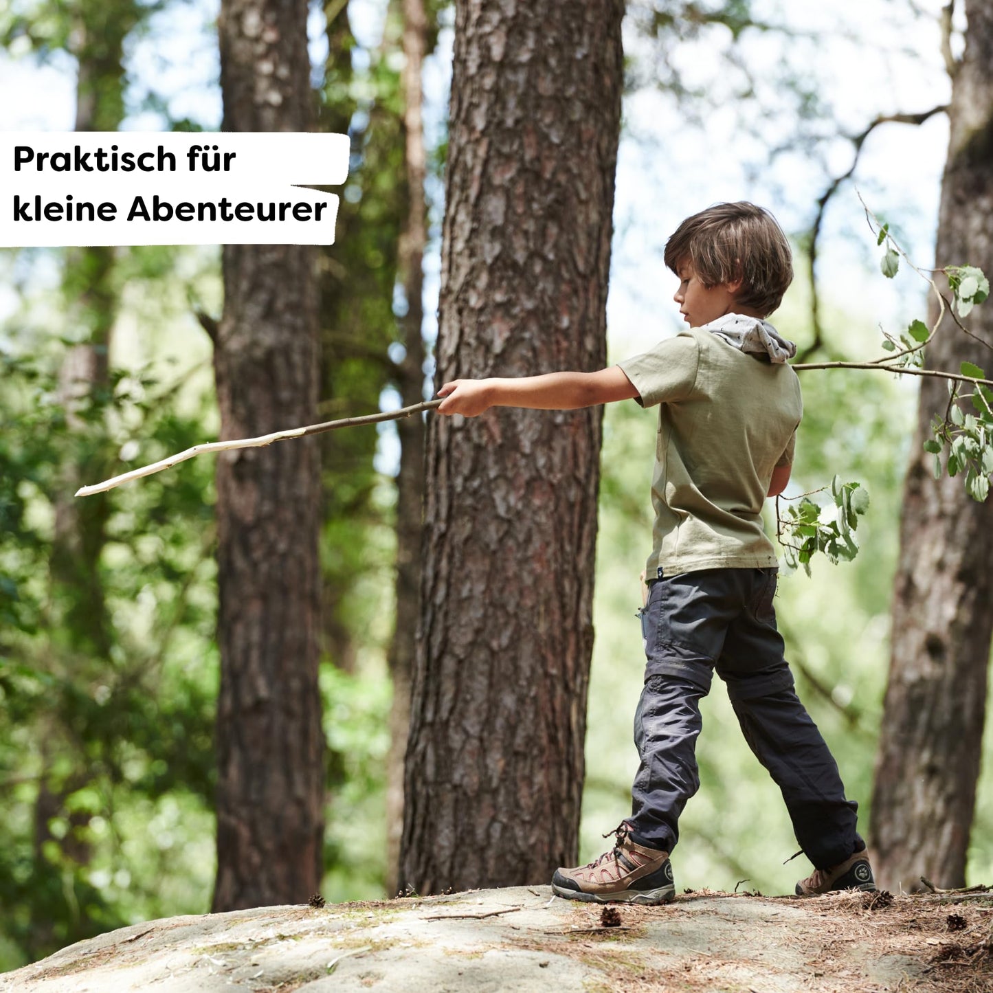 HABA 304245 Terra Kids utomhuskniv, ergonomisk fritid och snidkniv, fast blad av rostfritt stål, transparent