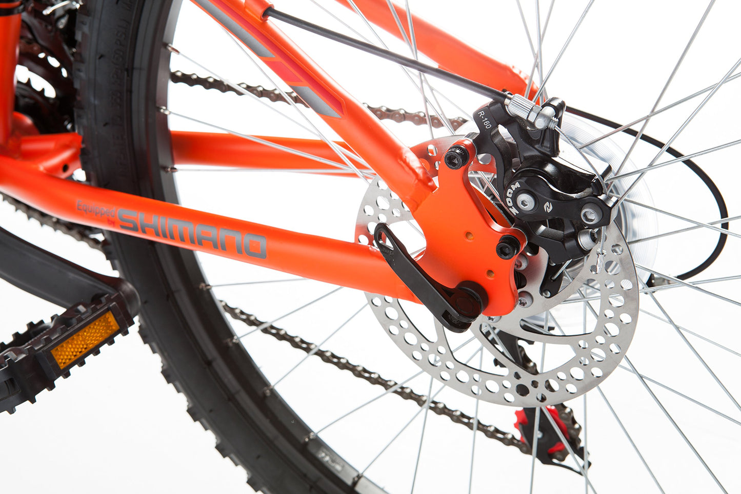 Moma Bikes MTB barncykel, GTT24", aluminium, SHIMANO 21 växlar, skivbromsar, främre fjädring