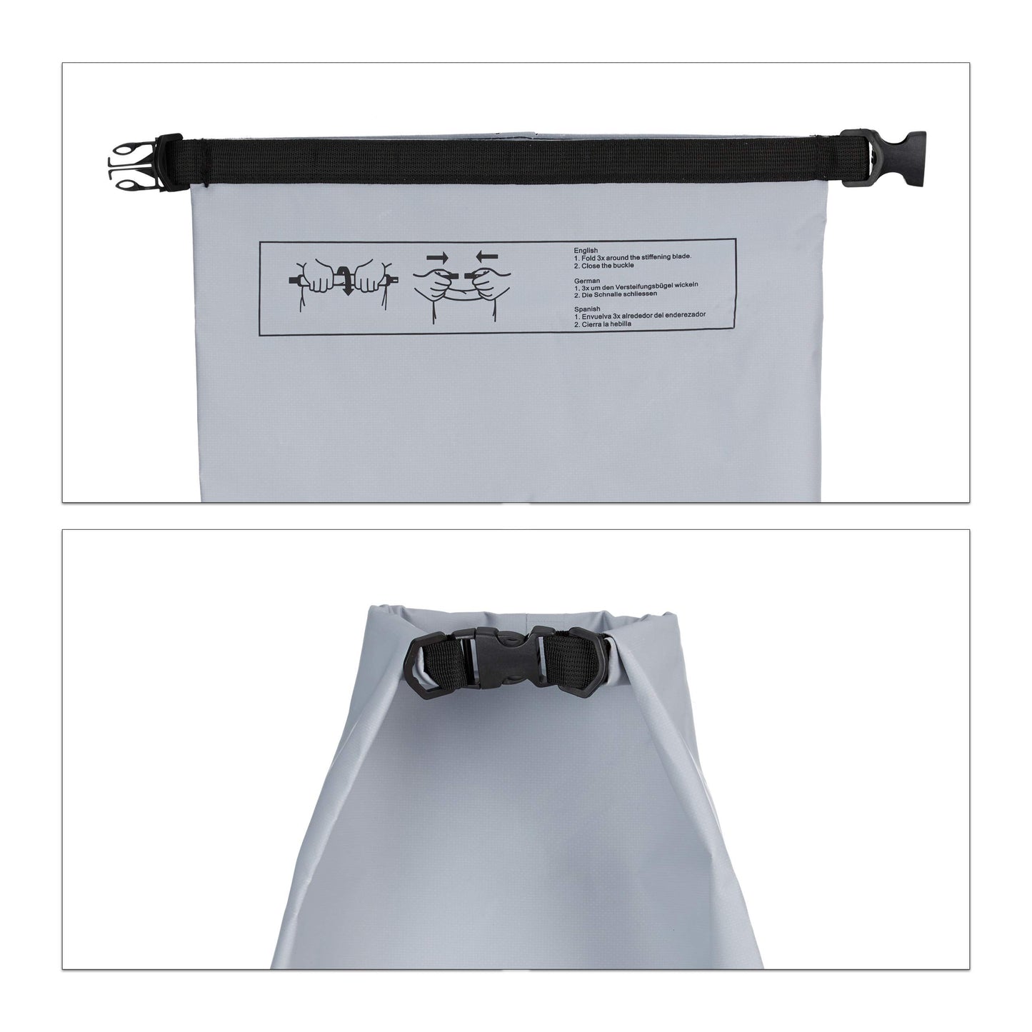 Relaxdays Ocean Pack, 20 l, vattentät, packsäck, lätt torrväska, torrväska, segling, skidåkning, snowboard, färg