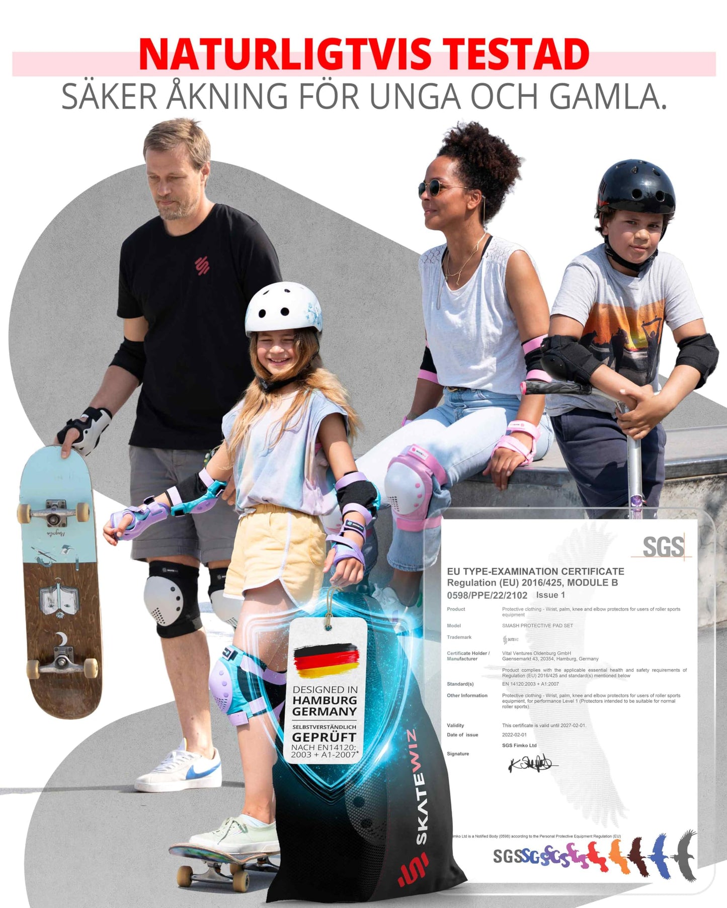 SKATEWIZ Smash Protective Gear Set