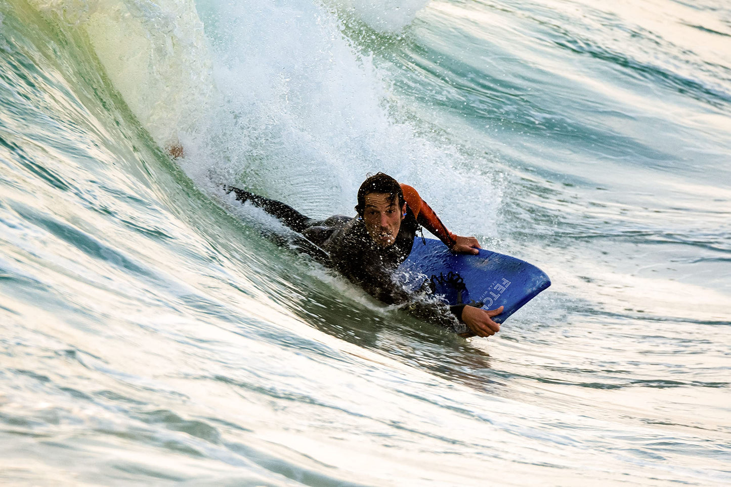 Hämta 50 Bodyboard för vuxna och tonåringar, prestanda surfing kroppskort med band och lindat koppel, 3 storlekar – 40, 42 och 44 tum